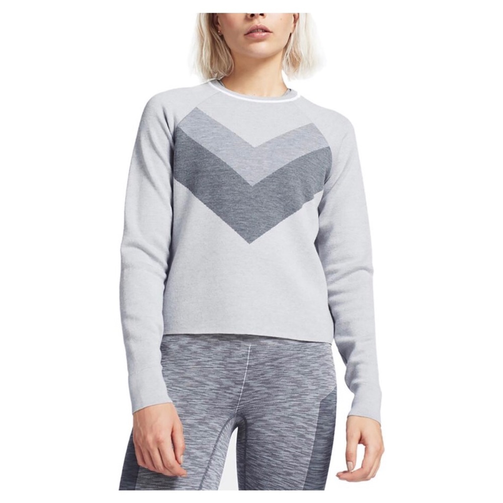 NWT LNDR Flare sweater top grey stripe size XS/S